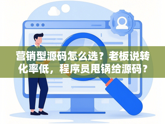 营销型源码怎么选？老板说转化率低，程序员甩锅给源码？
