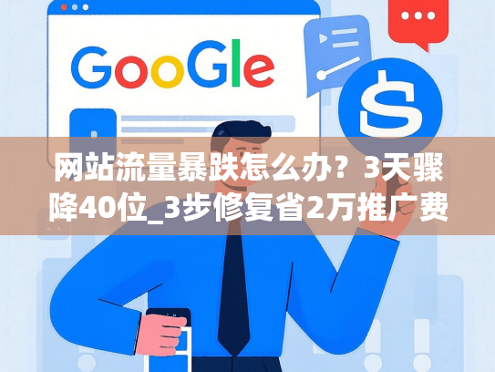 网站流量暴跌怎么办？3天骤降40位_3步修复省2万推广费