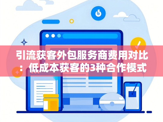 引流获客外包服务商费用对比：低成本获客的3种合作模式