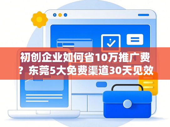 初创企业如何省10万推广费？东莞5大免费渠道30天见效
