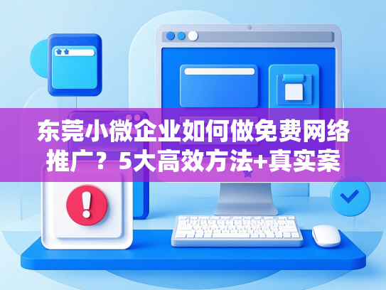 东莞小微企业如何做免费网络推广？5大高效方法+真实案例
