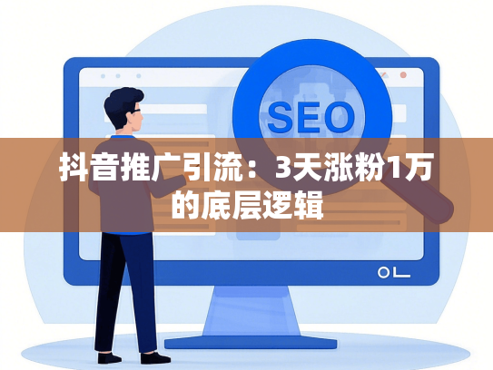 抖音推广引流：3天涨粉1万的底层逻辑