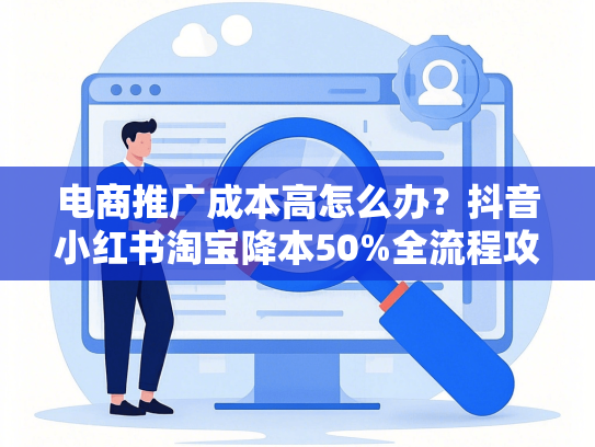 电商推广成本高怎么办？抖音小红书淘宝降本50%全流程攻略