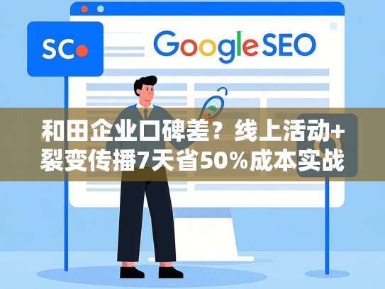 和田企业口碑差？线上活动+裂变传播7天省50%成本实战