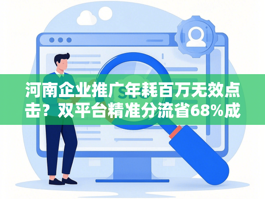 河南企业推广年耗百万无效点击？双平台精准分流省68%成本