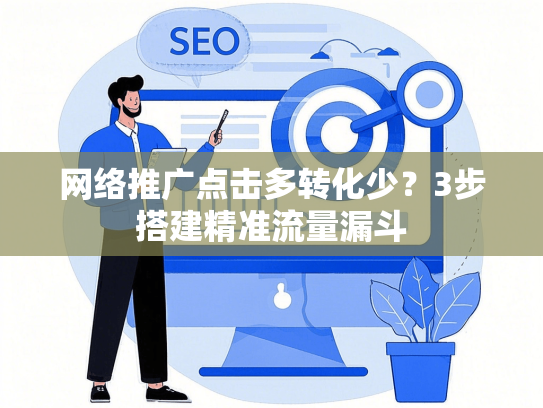 网络推广点击多转化少？3步搭建精准流量漏斗