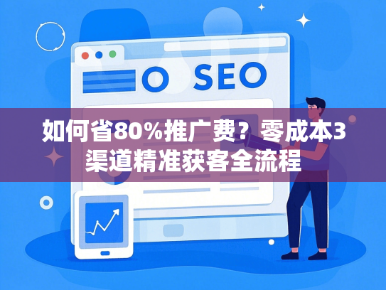 如何省80%推广费？零成本3渠道精准获客全流程