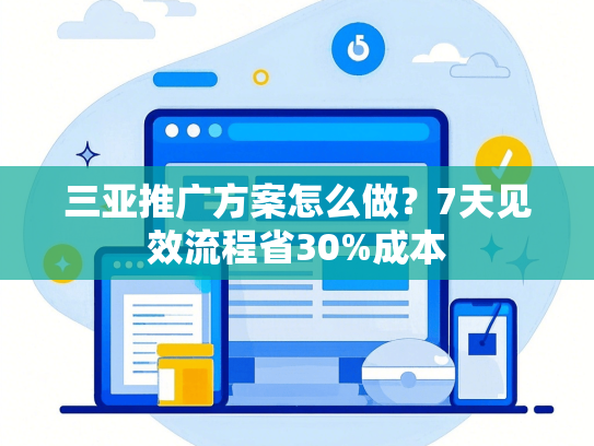 三亚推广方案怎么做？7天见效流程省30%成本