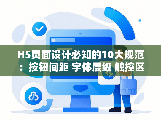 H5页面设计必知的10大规范：按钮间距 字体层级 触控区标准