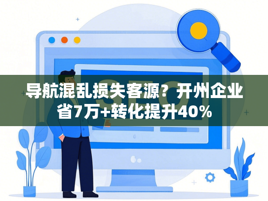 导航混乱损失客源？开州企业省7万+转化提升40%