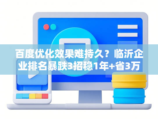 百度优化效果难持久？临沂企业排名暴跌3招稳1年+省3万费用