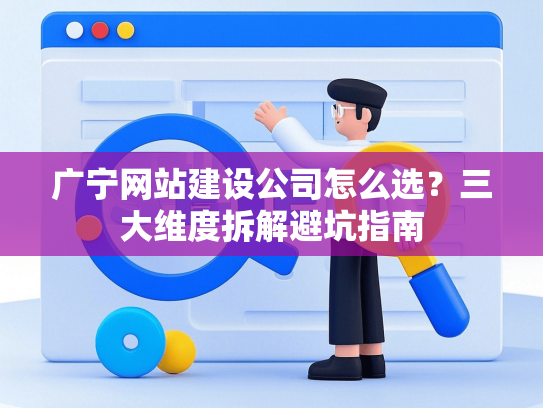 广宁网站建设公司怎么选？三大维度拆解避坑指南