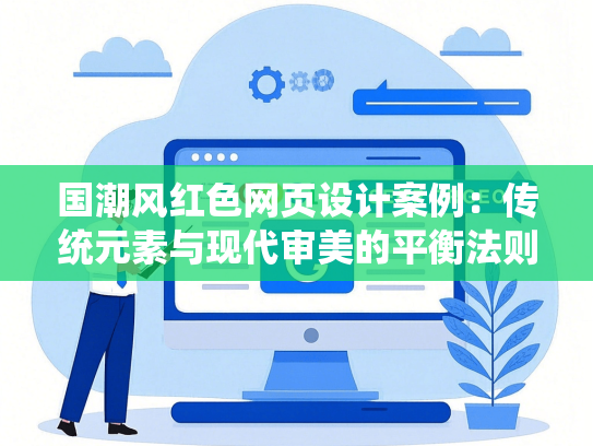 国潮风红色网页设计案例：传统元素与现代审美的平衡法则