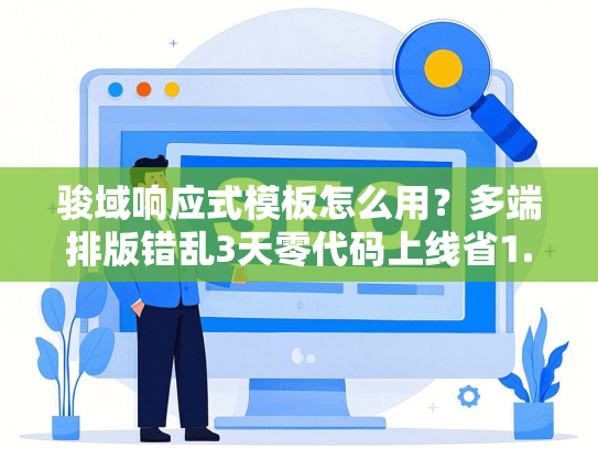 骏域响应式模板怎么用？多端排版错乱3天零代码上线省1.2万方案