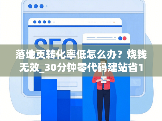 落地页转化率低怎么办？烧钱无效_30分钟零代码建站省10万