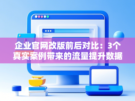 企业官网改版前后对比：3个真实案例带来的流量提升数据