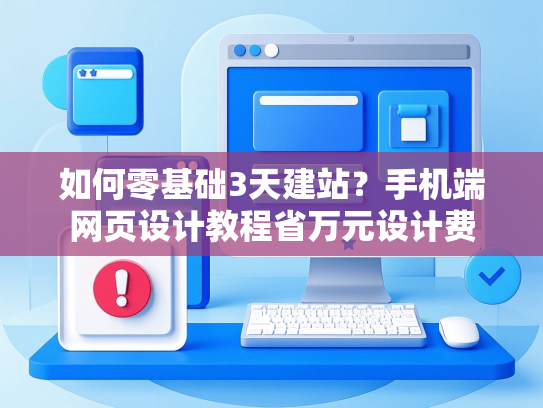 如何零基础3天建站？手机端网页设计教程省万元设计费