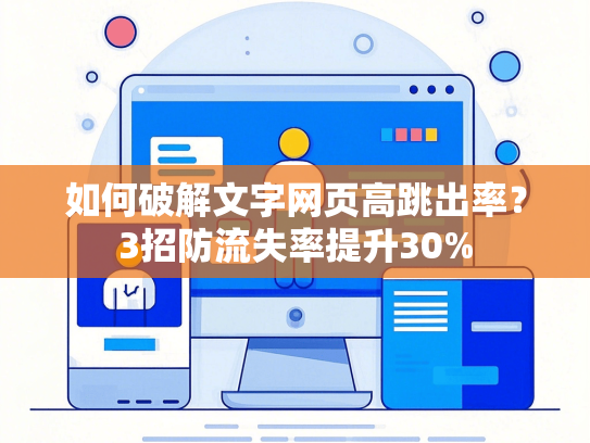 如何破解文字网页高跳出率？3招防流失率提升30%