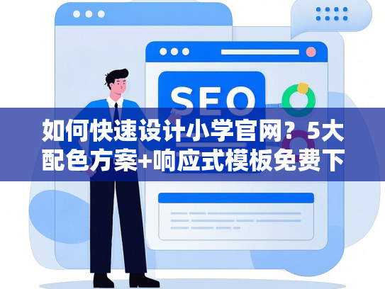 如何快速设计小学官网？5大配色方案+响应式模板免费下载