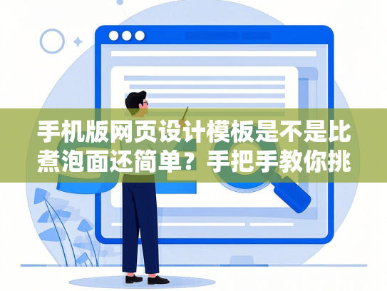 手机版网页设计模板是不是比煮泡面还简单？手把手教你挑对款！