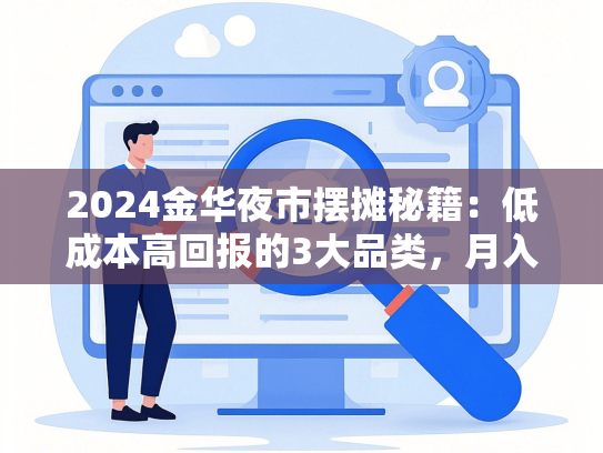 2024金华夜市摆摊秘籍：低成本高回报的3大品类，月入过万不是梦