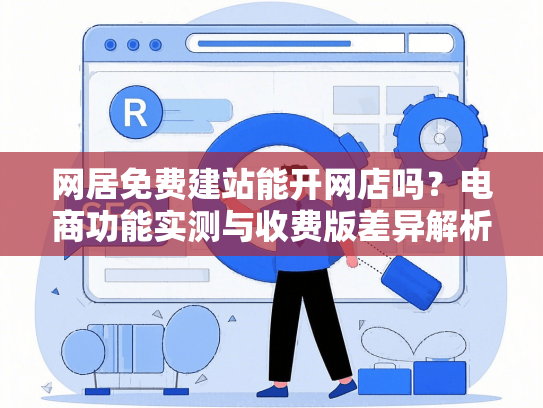 网居免费建站能开网店吗？电商功能实测与收费版差异解析