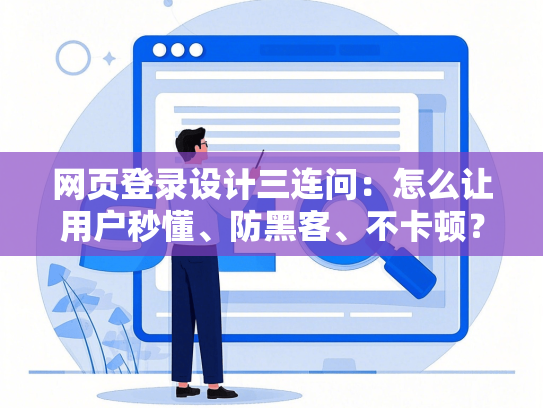 网页登录设计三连问：怎么让用户秒懂、防黑客、不卡顿？