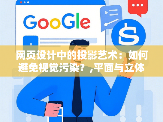 网页设计中的投影艺术：如何避免视觉污染？,平面与立体效果对比指南