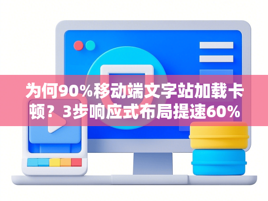 为何90%移动端文字站加载卡顿？3步响应式布局提速60%转化