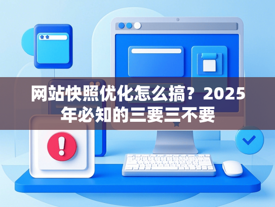 网站快照优化怎么搞？2025年必知的三要三不要