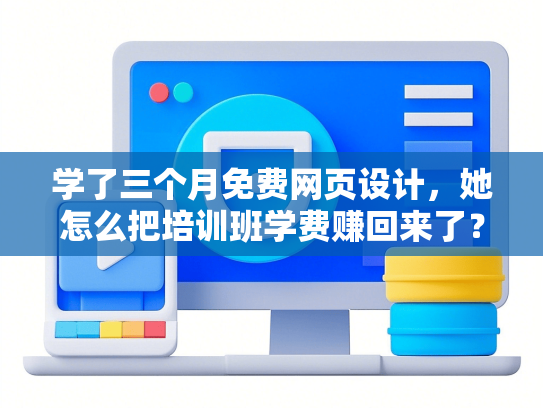 学了三个月免费网页设计，她怎么把培训班学费赚回来了？