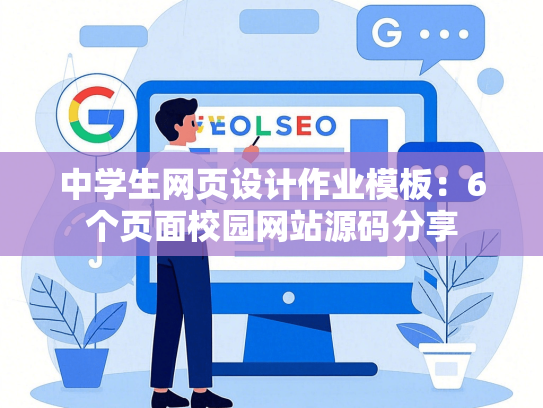 中学生网页设计作业模板：6个页面校园网站源码分享-第1张图片