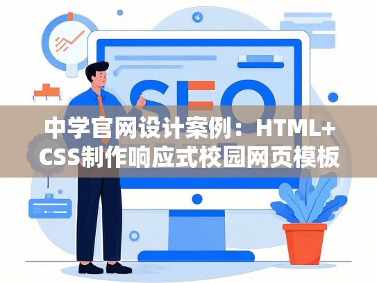 中学官网设计案例：HTML+CSS制作响应式校园网页模板