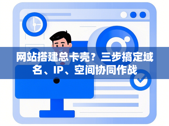网站搭建总卡壳？三步搞定域名、IP、空间协同作战