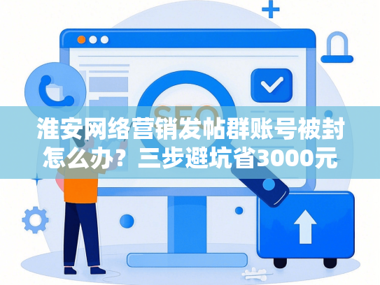 淮安网络营销发帖群账号被封怎么办？三步避坑省3000元运营指南