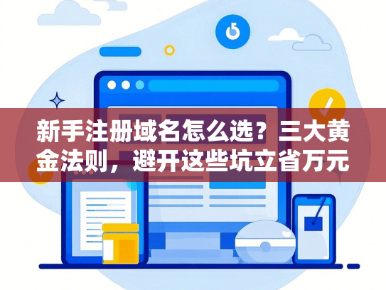 新手注册域名怎么选？三大黄金法则，避开这些坑立省万元