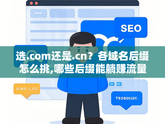 选.com还是.cn？各域名后缀怎么挑,哪些后缀能躺赚流量