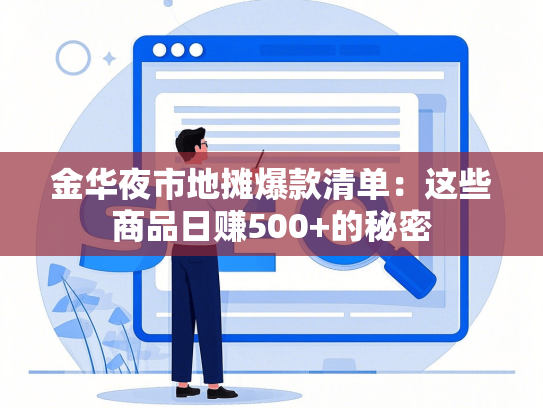 金华夜市地摊爆款清单：这些商品日赚500+的秘密